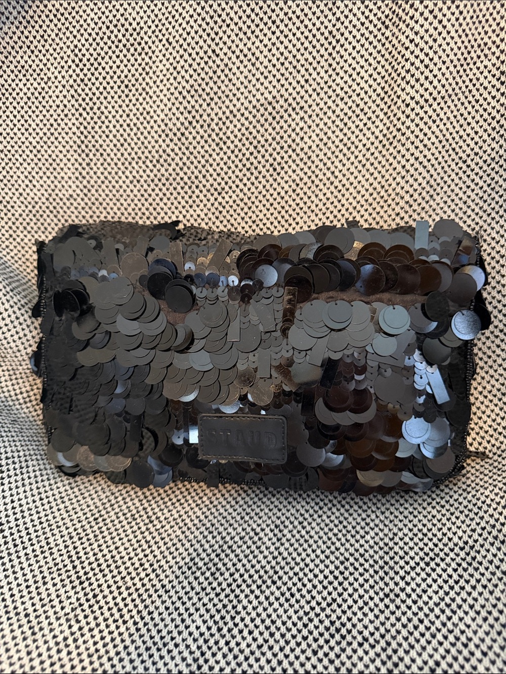 Staud | Timmy convertible shoulder bag with black sequins - Picture 3 of 10